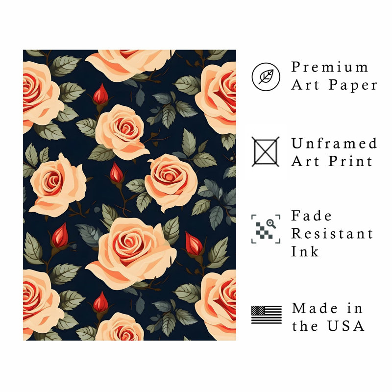 Floral Floral Flowers III, impression sans cadre, H 36 po x l 24 po