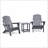 Folding Outdoor Adirondack Chair Set Of 2 And Table Set,HDPE All-Weather Folding Fire Pit Chair,  Ergonomic Design Patio Lawn Chair For Outside Deck Garden Backyardf Balcony-1451935704