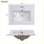 Petit meuble-lavabo moderne avec lavabo en céramique-105352952