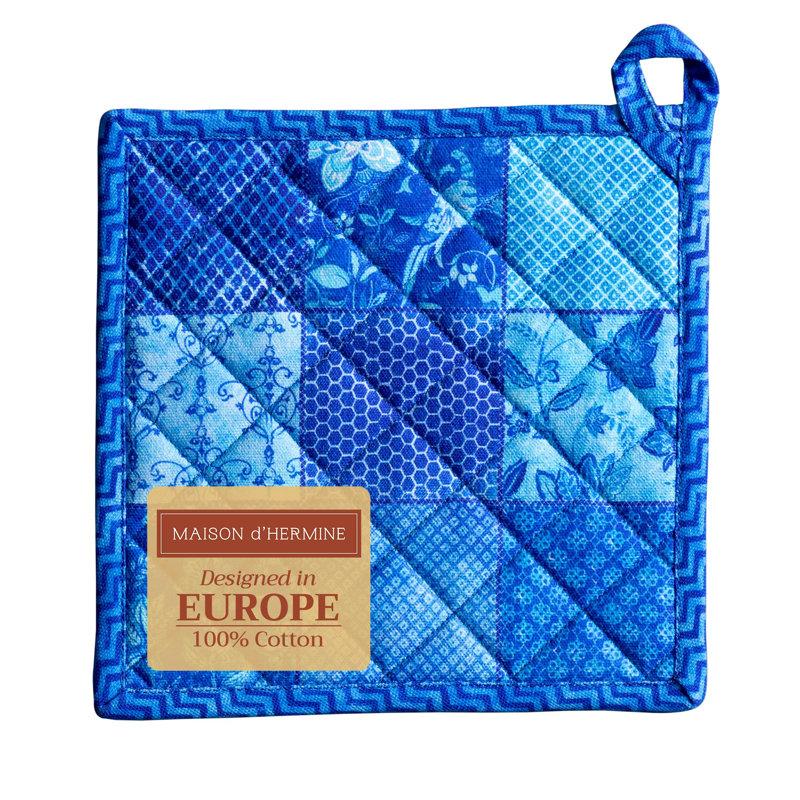 Manique Maison d'Hermine Indigo Love 100 % coton, taille unique - 20 x 20 cm