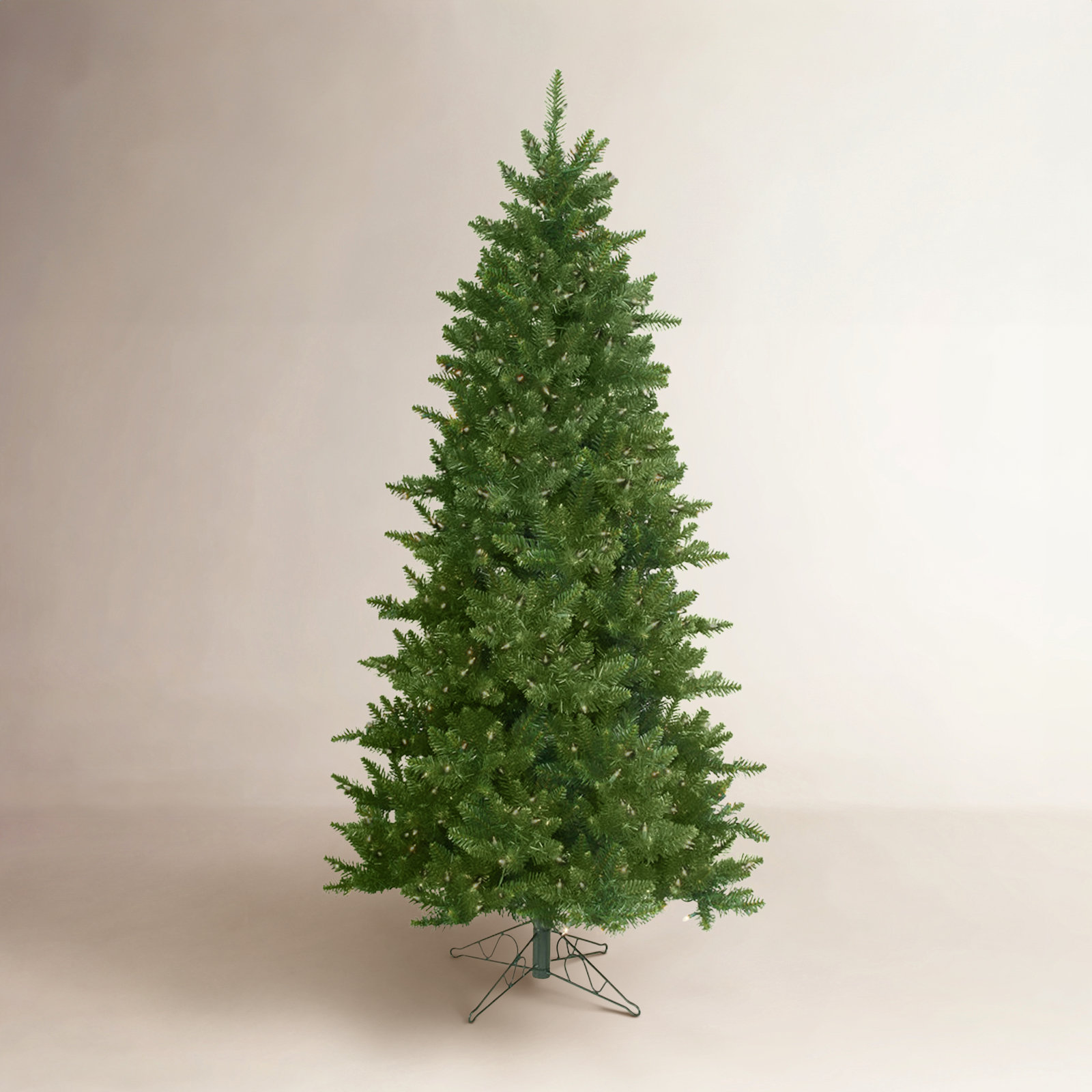 Slim 9' Pre-Lit Pine Christmas Tree, 14' H
