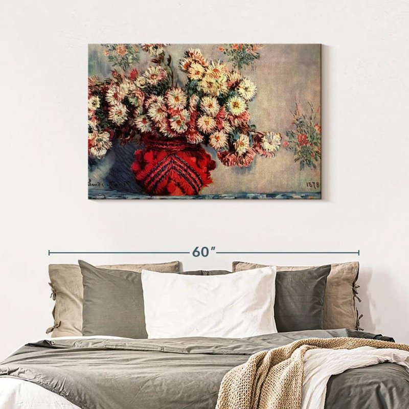 Chrysanthèmes - 1878, H 30 po x l 45 po
