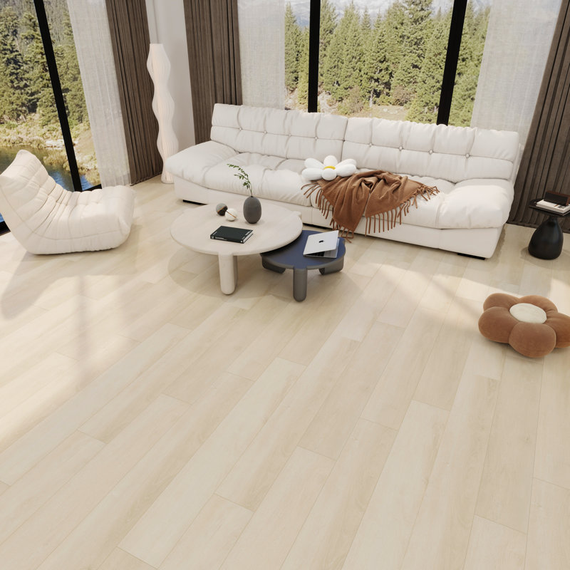 7.17 In. X 48 In. 12Mil 5Mm Waterproof SPC Rigid Core Luxury Vinyl Plank Flooring, White Birch