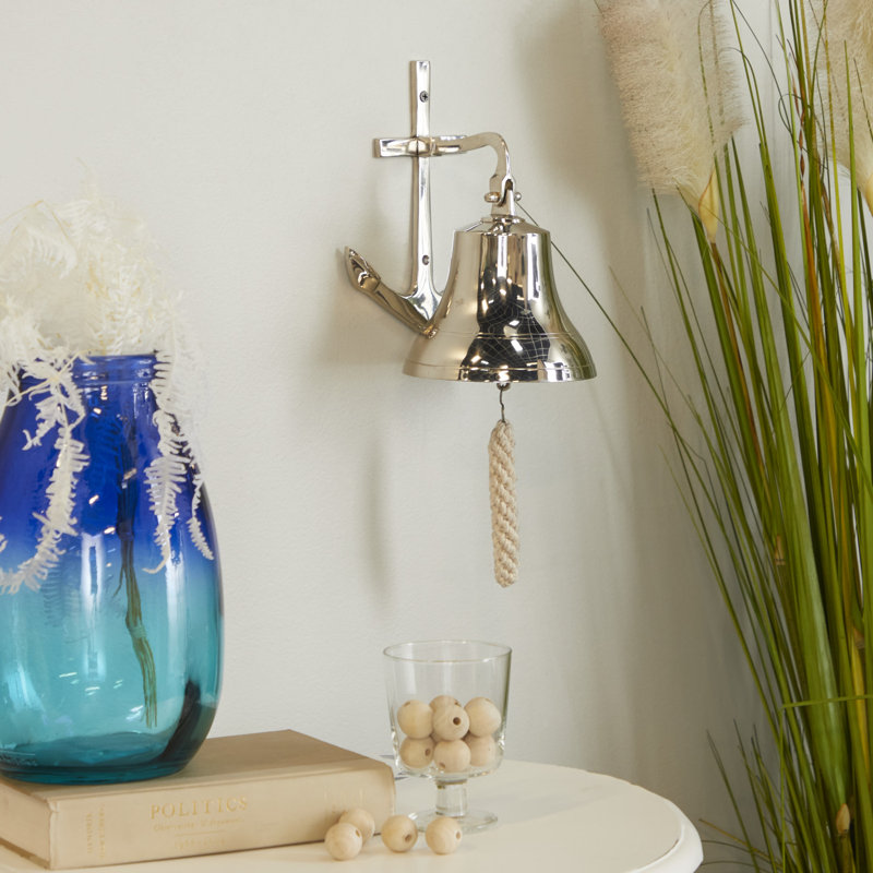 Décoration murale cloche en métal Montenigro, Argent