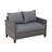 Wicker Outdoor Loveseat with Cushions-100782423