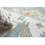 Claremont Oushak Hand Tufted Area Rug in Ivory/Light Blue-1503084790
