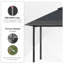 Ayveri 3.9m x 3.9m Metal Pup-Up Gazebo