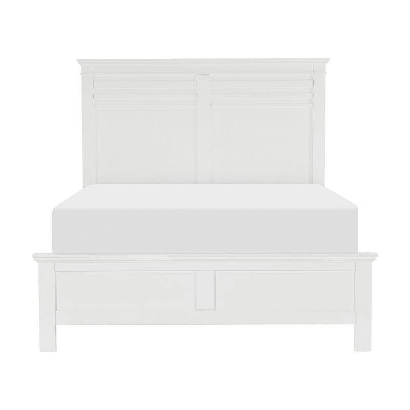Oakridge Solid Wood Bed Frame, White, Queen