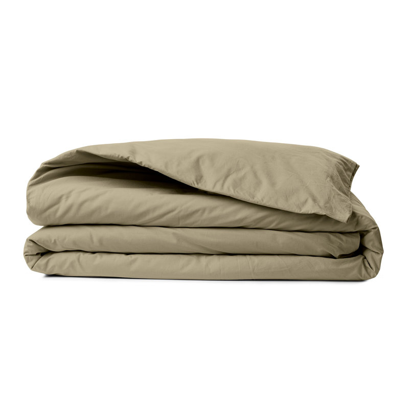 Luxurious Quilt Cover Set, 100% Cotton Ranforce, Beige, 61 x 87 | 155 Thread Count, Machine Washable at 86°F, Button Closure | Soft, Breathable Fabric for Ultimate Comfort, Perfect for Stylish Bedroom Décor