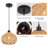 1-Light Steel and Rattan Pendant Light-1568054205