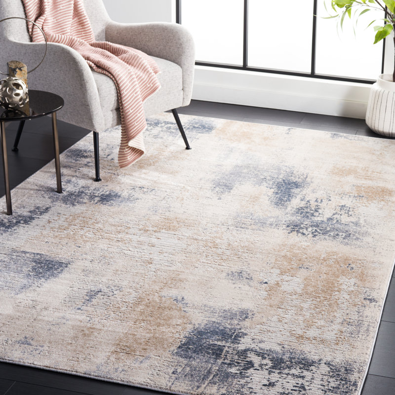 Tapis beige / bleu Kulig 212, Rectangle 8 pi x 10 pi
