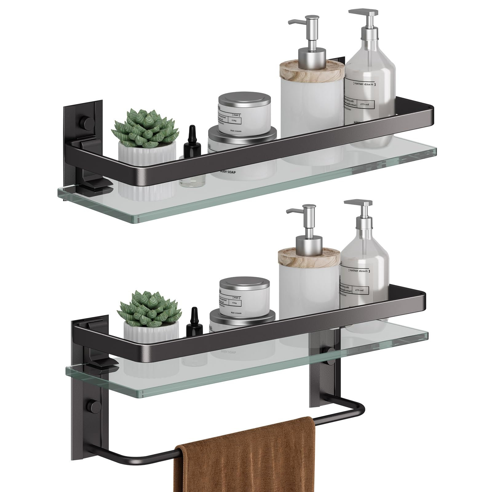 Orren Ellis Absalon 2 Piece Aluminum Accent Shelf | Wayfair