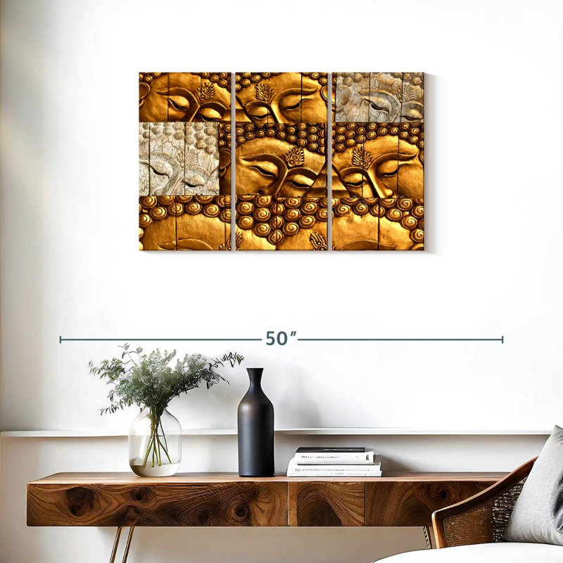 Leisha Royal Buddhas, 20" H x 33" W