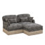 Canapé modulaire 69 po avec repose-pieds en chenille 69 po avec imprimé léopard - canapé modulaire moderne avec garniture à pampilles, assise profonde, dossier ergonomique, facile à assembler-129606624