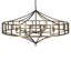 Rome 12 - Light Unique Geometric Chandelier with Wrought Iron Accents