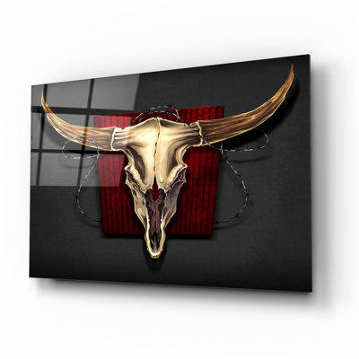 Tête de mort Steer 01 sur plastique / acrylique par Flyland Designs Print
