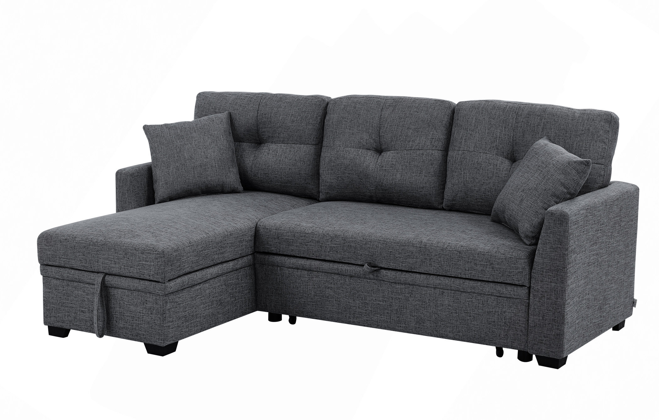 Ebern Designs Modular Sleeper Sectional Sofa With Storage | Wayfair