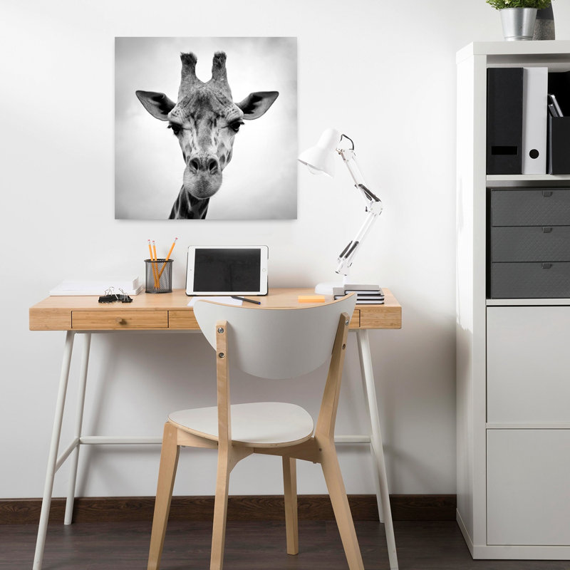 Girafe, art girafe contemporain, H 18 po x l 18 po