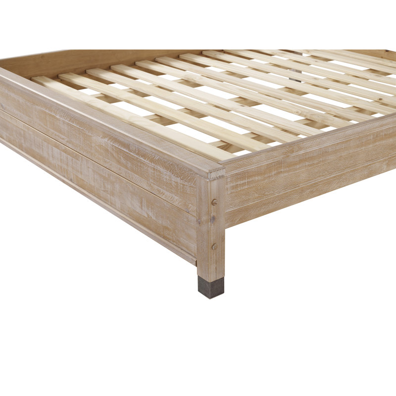 Lanora Solid Wood Panel Bed, Barnwood, Queen
