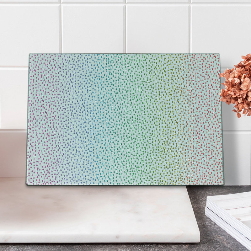 Multicolore planche à découper en verre trempé Ambesonne