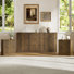 Ensemble 3 pièces commode 9 tiroirs et table de chevet 2 tiroirs