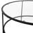 Berzan Glass Living Room Coffee Table with Round Metal Frame-1942114548