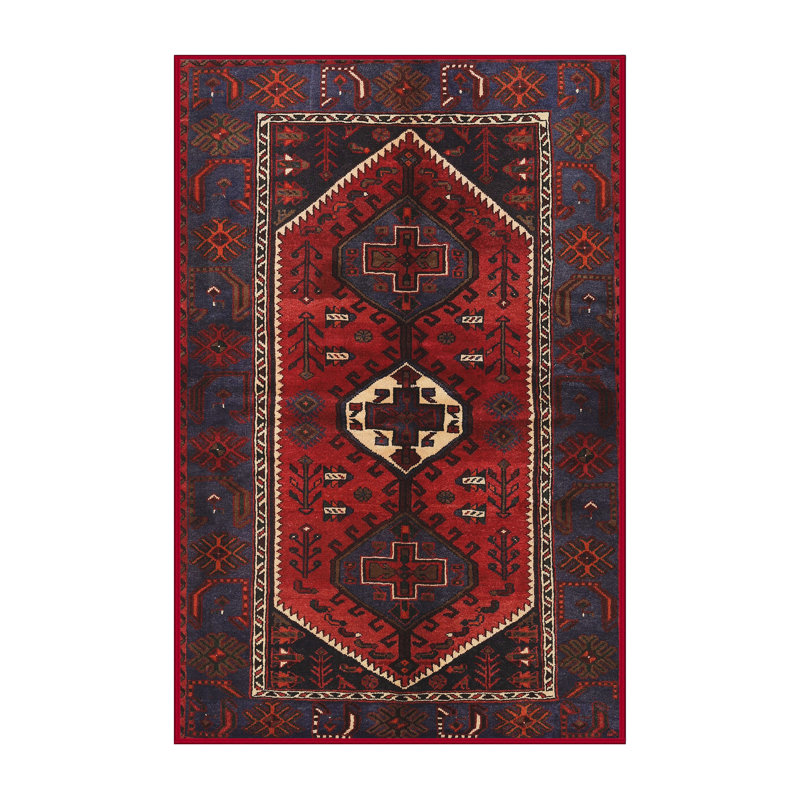 Tapis jaune clair/marron/noir Pennsburg, Rectangle 5 pi x 7 pi