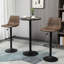 Table de bistro rustique industrielle - H 42 po avec grain de bois et base en métal pour différents espaces