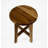EcoDecors Shoji Teak Shower Stool 18" High Solid Teak Wood Shower Stool/Seat in Earthy Teak