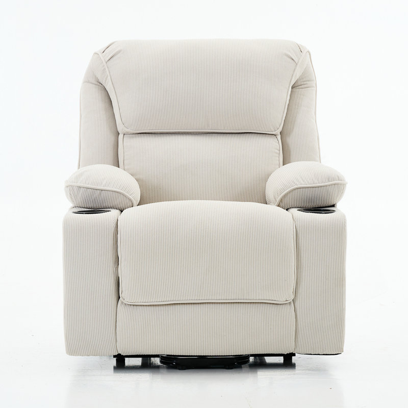 Remote-Controlled Heating And Massage Assistive Recliner For Seniors, Ivory
