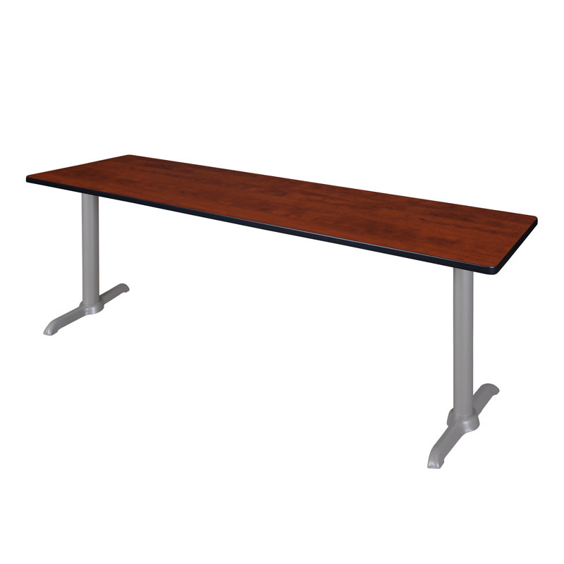 Cain Training Table & Base, 29" H x 84" L x 24" W, Cherry, Gray