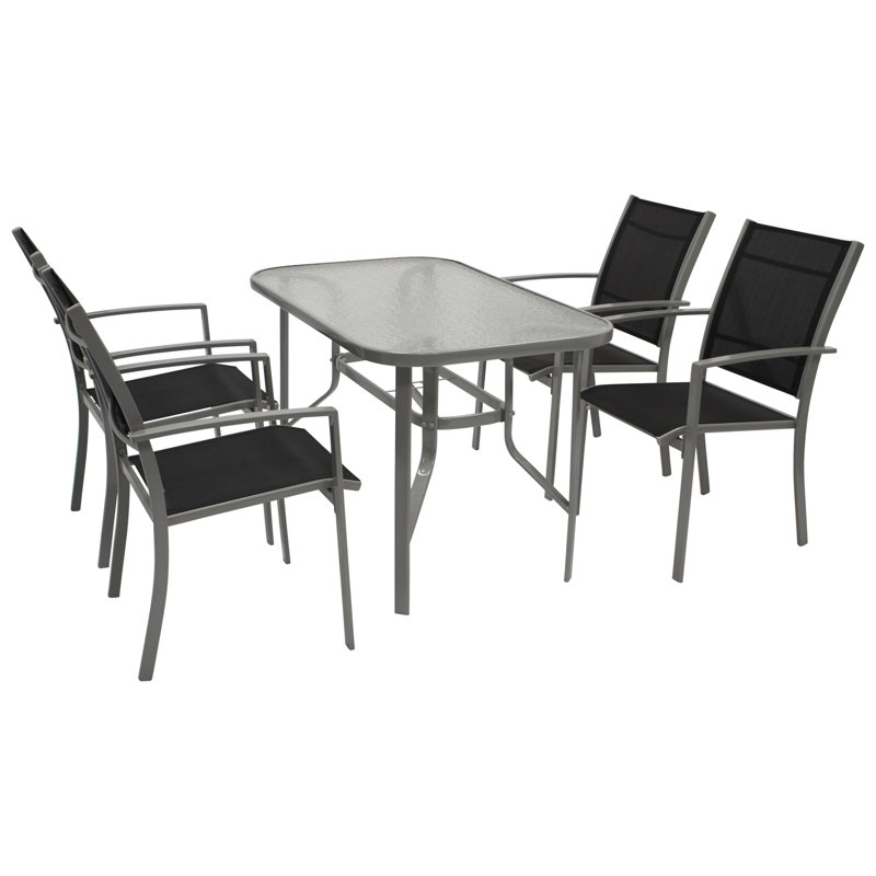 Vreeland 4 - Person Patio Dining Set with Rectangular Table