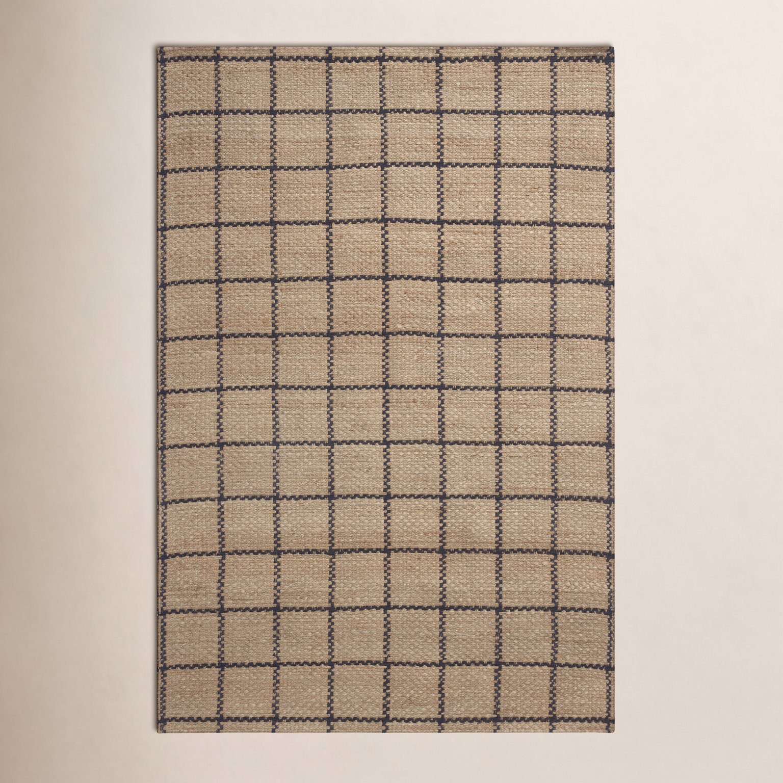 Fletcher Natural / Black Area Rug, Runner 2'6" x 7'6"