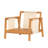 Patio Lounge Chairs Set Of 2, Acacia Wood Modern Style For Patio