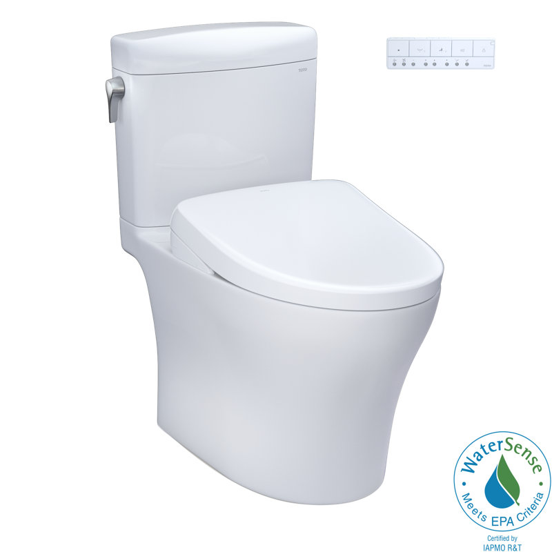 Aquia® IV Cube 1.28 GPF S7 Auto Flush Elongated Floor Mounted Two-Piece Toilet (Seat Included)
