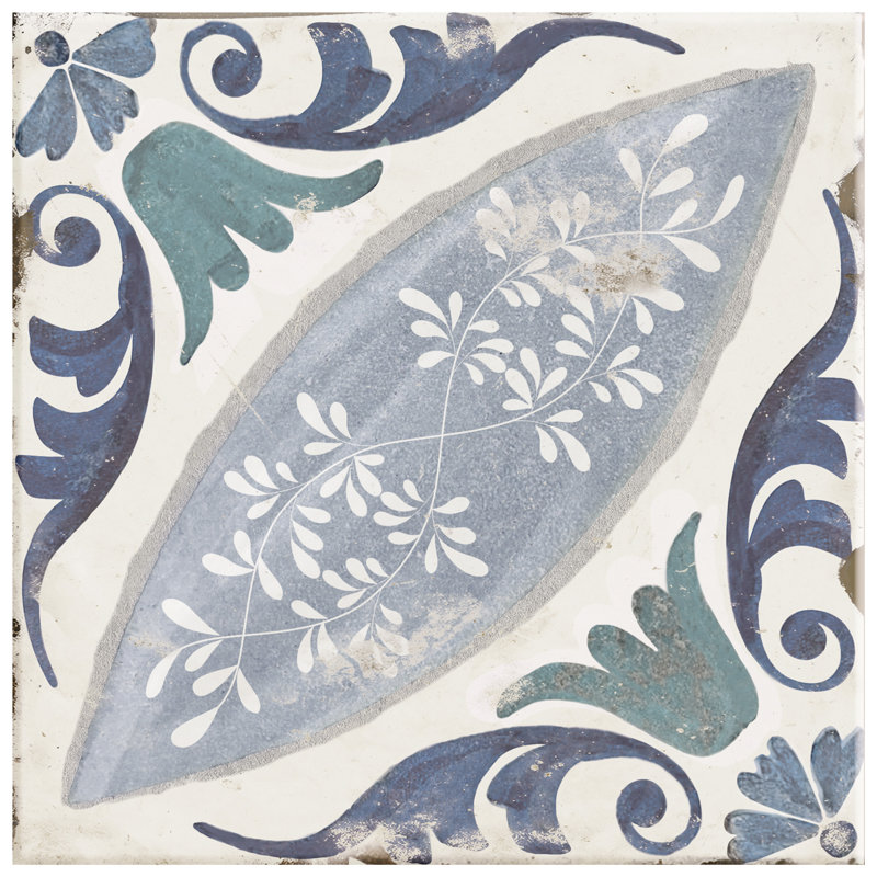 Magnolia 7-7/8 in. x 7-7/8 in. Porcelain Floor and Wall Tile