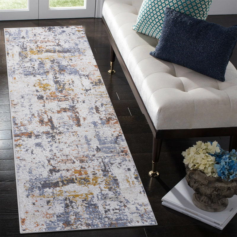 Abstract Indoor Rug, Runner 2'2" x 8'