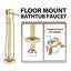 Single Handle Floor Mounted Freestanding Tub Filler with Diverter-108935657