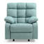 Élégant fauteuil inclinable rembourré bleu sarcelle avec design ergonomique et appui-tête réglable pour un confort et une détente ultimes-1765366911