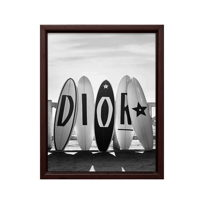 Planches de surf tendance, 08"H x 10"W, Canvas, Black Framed