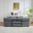 Boneless 79.5" Convertible Sleeper Sofa Corduroy Upholstered Sofa Bed Foldable Floor Couch Daybed with Wide Armrests & Storage Pockets - No Assembly-1762075991