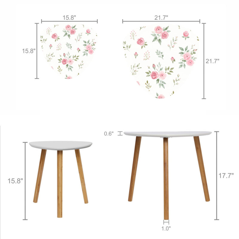 Ensemble de 2 tables basses gigognes Triangle