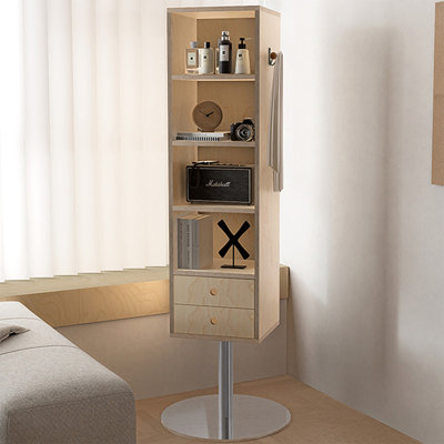 Burlywood Modern Solid wood rotating bookshelf