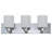 Dane 4-Light Indoor Bathroom Vanity Light Dimmable Over the Mirror Frosted Glass, Satin Nickel-645006214-643728686