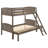 Dorcheer Wood Twin Over Full Bunk Bed Weathered Brown-76670505