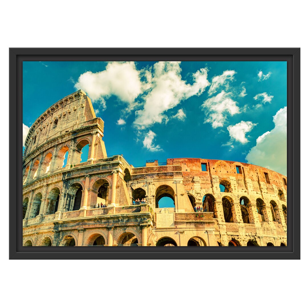 Gerahmtes Wandbild Colosseum bei Tag in Rom