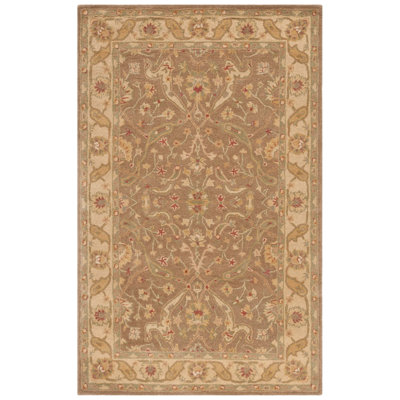 Dunbar Handmade Tufted Wool Brown/Gold Area Rug
