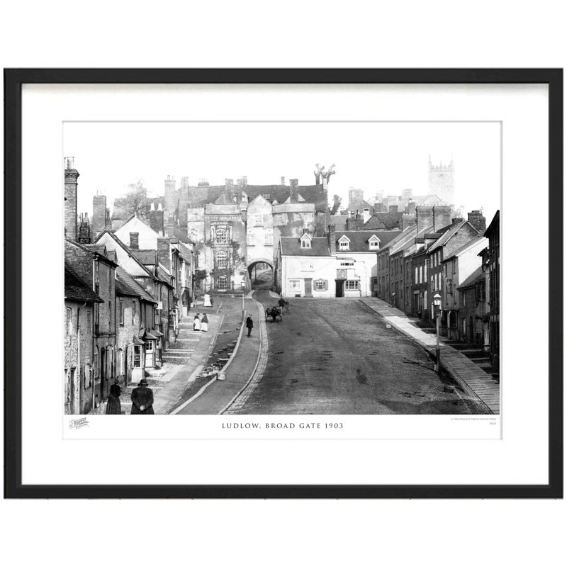 Ludlow, Broad Gate 1903 - Single Picture Frame Print, 60cm H x 80cm W x 2.3cm D