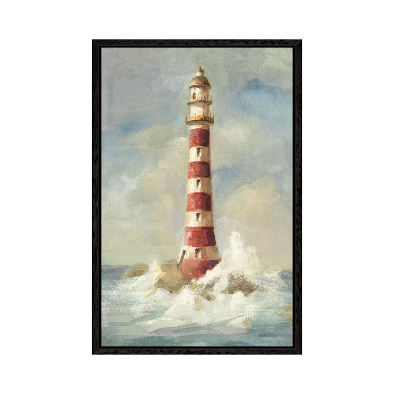 Lighthouse II by Danhui Nai - Painting on Canvas, 152.5 cm H x 101.5 cm W, Black Framed