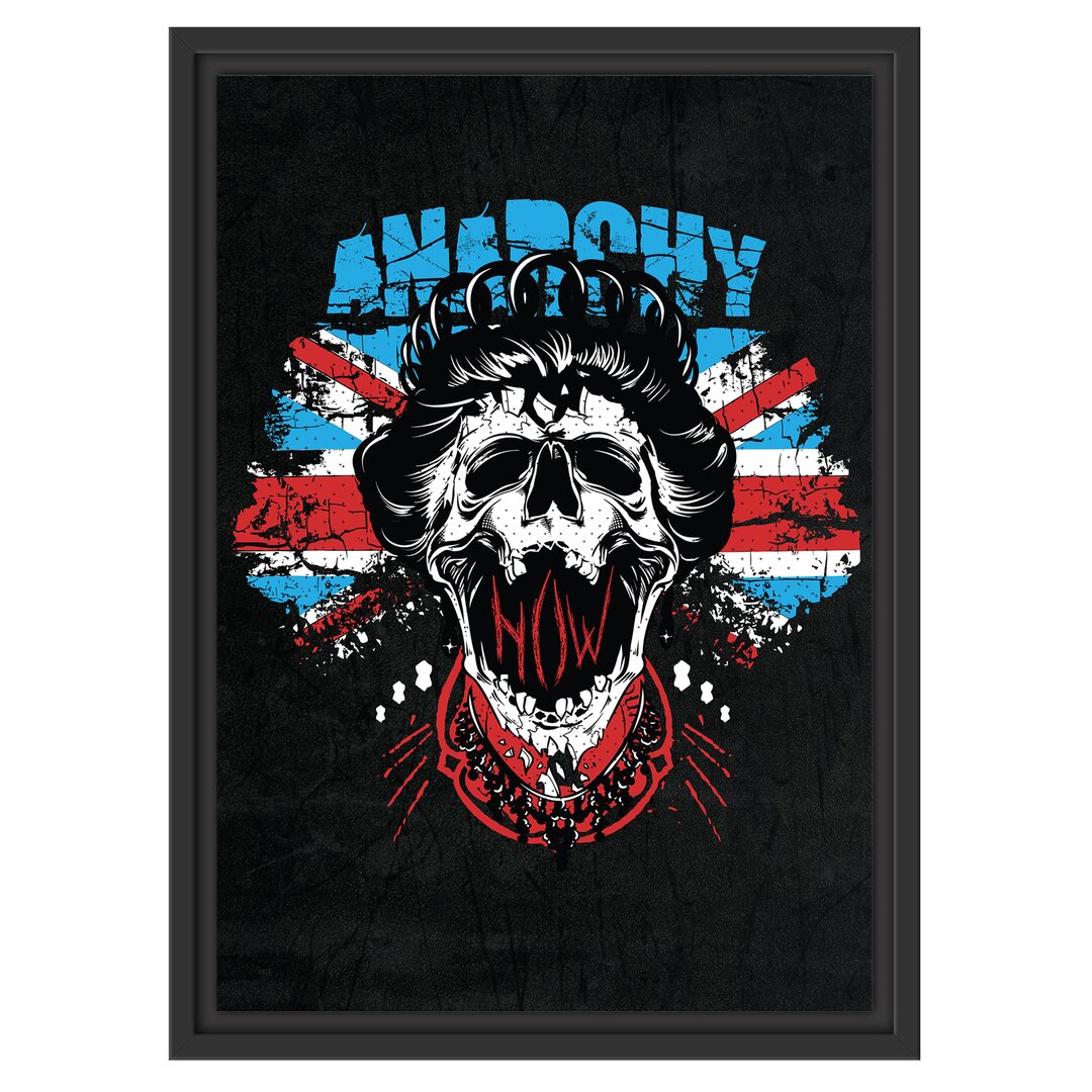 Gerahmtes Wandbild Anarchy Queen black